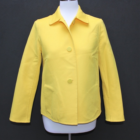 Escada Jackets & Blazers - Escada Yellow Cashmere Blend Jacket